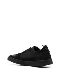 schwarze Leder niedrige Sneakers von Officine Creative