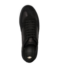 schwarze Leder niedrige Sneakers von Officine Creative