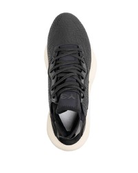 schwarze Leder niedrige Sneakers von Y-3