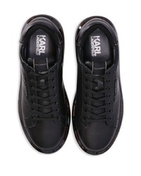 schwarze Leder niedrige Sneakers von Karl Lagerfeld