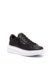 schwarze Leder niedrige Sneakers von Karl Lagerfeld