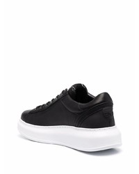 schwarze Leder niedrige Sneakers von Karl Lagerfeld