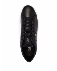 schwarze Leder niedrige Sneakers von Karl Lagerfeld