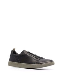 schwarze Leder niedrige Sneakers von Officine Creative