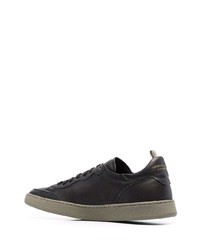 schwarze Leder niedrige Sneakers von Officine Creative