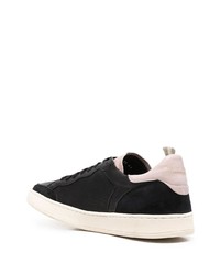 schwarze Leder niedrige Sneakers von Officine Creative