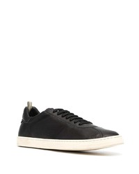 schwarze Leder niedrige Sneakers von Officine Creative