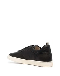 schwarze Leder niedrige Sneakers von Officine Creative