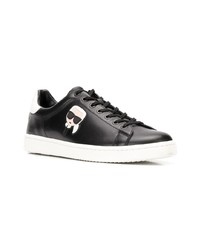 schwarze Leder niedrige Sneakers von Karl Lagerfeld