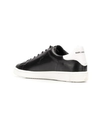 schwarze Leder niedrige Sneakers von Karl Lagerfeld