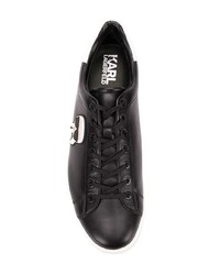 schwarze Leder niedrige Sneakers von Karl Lagerfeld