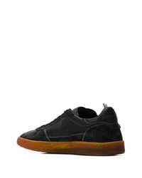 schwarze Leder niedrige Sneakers von Officine Creative