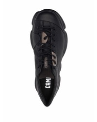 schwarze Leder niedrige Sneakers von Camper