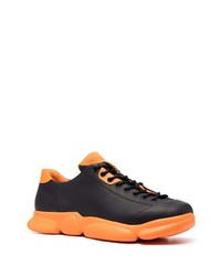 schwarze Leder niedrige Sneakers von Camper