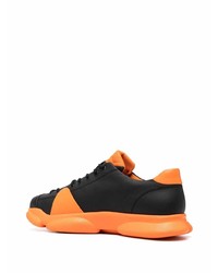 schwarze Leder niedrige Sneakers von Camper