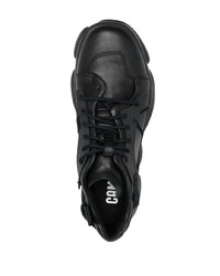 schwarze Leder niedrige Sneakers von Camper