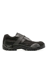 schwarze Leder niedrige Sneakers von Kiko Kostadinov