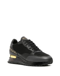 schwarze Leder niedrige Sneakers von Mallet