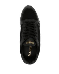 schwarze Leder niedrige Sneakers von Mallet