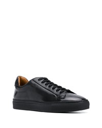 schwarze Leder niedrige Sneakers von Doucal's