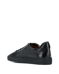 schwarze Leder niedrige Sneakers von Doucal's