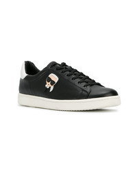 schwarze Leder niedrige Sneakers von Karl Lagerfeld