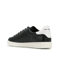 schwarze Leder niedrige Sneakers von Karl Lagerfeld