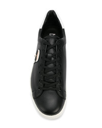 schwarze Leder niedrige Sneakers von Karl Lagerfeld