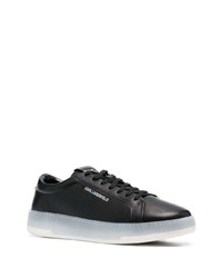 schwarze Leder niedrige Sneakers von Karl Lagerfeld