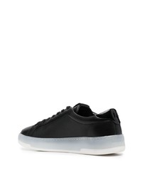 schwarze Leder niedrige Sneakers von Karl Lagerfeld