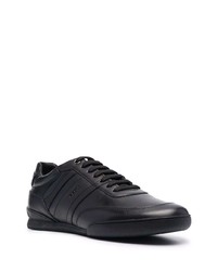 schwarze Leder niedrige Sneakers von Geox