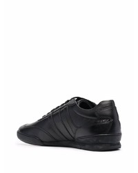 schwarze Leder niedrige Sneakers von Geox