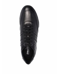 schwarze Leder niedrige Sneakers von Geox