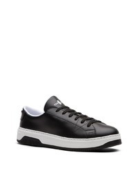 schwarze Leder niedrige Sneakers von Car Shoe