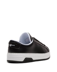 schwarze Leder niedrige Sneakers von Car Shoe