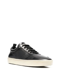 schwarze Leder niedrige Sneakers von Officine Creative