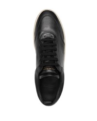 schwarze Leder niedrige Sneakers von Officine Creative