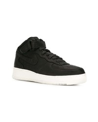 schwarze Leder niedrige Sneakers von Nike