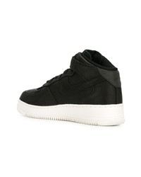 schwarze Leder niedrige Sneakers von Nike