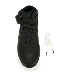 schwarze Leder niedrige Sneakers von Nike