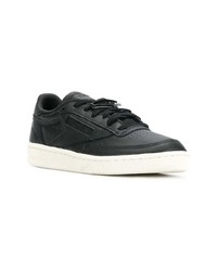 schwarze Leder niedrige Sneakers von Reebok