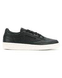 schwarze Leder niedrige Sneakers von Reebok