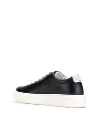 schwarze Leder niedrige Sneakers von Low Brand