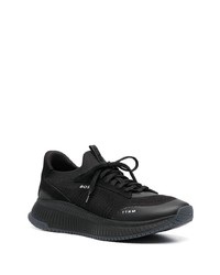 schwarze Leder niedrige Sneakers von BOSS