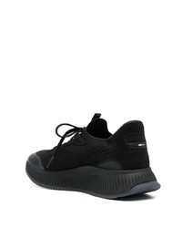 schwarze Leder niedrige Sneakers von BOSS