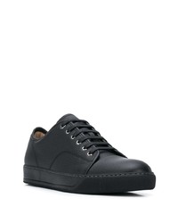 schwarze Leder niedrige Sneakers von Lanvin