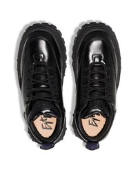 schwarze Leder niedrige Sneakers von Eytys