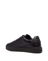 schwarze Leder niedrige Sneakers von Calvin Klein