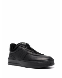 schwarze Leder niedrige Sneakers von Tod's