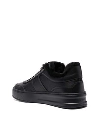 schwarze Leder niedrige Sneakers von Tod's